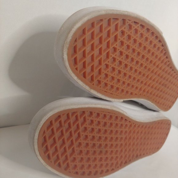 Vans Off The Wall Men's 8 Women's 9.5 Skate Shoes White Leather Sneakers EUC - Picture 9 of 12